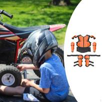 Vaikų motociklo kūno apsauga, krūtinės apsauga motokrosui, riedlenčių sportui, jodinėjimui, vaikams oranžinė