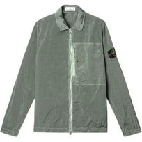 Stone Island Ss25 Nylon Metal Solid Logo Patch Zip Long Sleeve Jacket Men jackets Sage-Green K1S1512000-05S0019-V0055 L