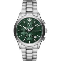 Emporio Armani Paolo Žalias Metalas/Sidabrinis Vyriškas Kvarcinis Chronografas su Data AR11529 žalia