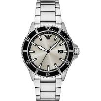 Emporio Armani World Explorer Sidabrinė nerūdijančio plieno apyrankė Vyriškas kvarcinis AR11683 sidabras
