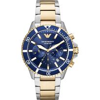 Emporio Armani Diver Mėlynas Metalinis Dvispalvis Vyriškas Kvarcinis Chronografas AR11362 mėlyna