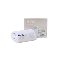 evo underwraps volume: gluttony šampūnas + kondicionierius + shape vixen apimties losjonas + plaukų rankšluostis