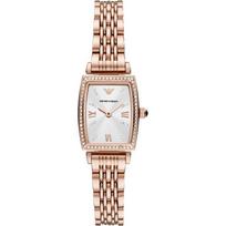 Emporio Armani Gianni T-Bar Sidabro Rožinio Aukso Metalinė Apyrankė Moteriškas Kvarcinis Laikrodis AR11406 sidabras