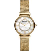 Emporio Armani Gianni T-Bar Perlamutras Auksas Nerūdijantis plienas Moteriškas kvarcinis laikrodis AR11321 perlamutro spalvos