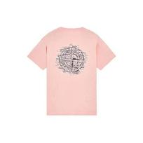 Stone Island Krūtinės ir Nugaros Logotipo Marškinėliai Rožiniai Vyriški Streetwear 78152NS89-V0080 M