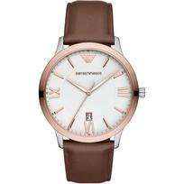 Emporio Armani Giovanni Baltas Rudas Odinis Vyriškas Kvarcinis Laikrodis AR11211 balta