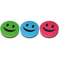 Kempinė magnetinei lentai valyti su magnetu apvali Smile 9,2cm skersmuo, Fun&Joy