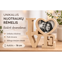Love" širdies rėmelis prisiminimams