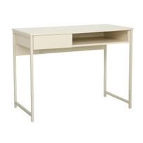 Rašomasis stalas Home4you DIMITRA 100x50x76 cm Smėlio spalvos metalinis rėmas su stalčiumi