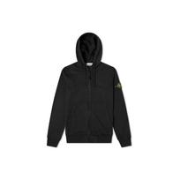 Stone Island Klasikinis Vienspalvis Su Užtrauktuku Gobtuvėlis Su Ženkleliu Unisex Gobtuvėliai Juodas 721564251-V0029 S