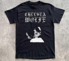 NAJIS RETAS Chelsea Wolfe Juodi Medvilniniai Marškinėliai Visų dydžių S-5XL Dovana Gerbėjams DM88 Unisex Marškinėliai S gray