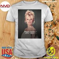 Ilsėkis ramybėje Brigitte Bardot 1934-2025 Marškinėliai BALTI VYRIŠKI S-5XL H236 Unisex Marškinėliai L black