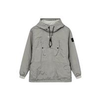 Stone Island FW23 Metalinio Nailono Patikrintas Su Gobtuvu Ilgomis Rankovėmis Striukė Vyriška Striukė Purvo 791543332-V0097 M gray