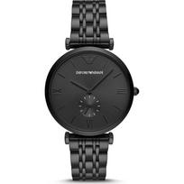 Emporio Armani Gianni T-Bar Juodas Juodas Metalinis Moteriškas Kvarcinis AR11299 juoda