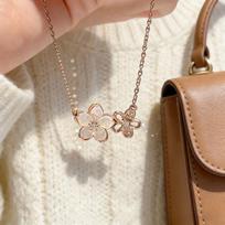 1Pc One Piece Cherry Blossom Jewelry - Women's Stylish Unique Clavicle Chain Necklace United States
