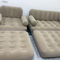 Inflatable Sofa Bed with Built-in Storage and Foldable Mat for Outdoor Camping LXS100 Single Sofa Bed