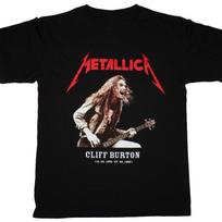 Metallica Cliff Burton- Boso Gitaros Marškinėliai Juodi Medvilniniai Marškinėliai Dovana Vyrams VISŲ DYDŽIŲ Unisex Marškinėliai M brown