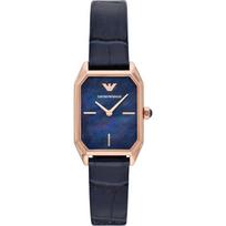 Emporio Armani Gioia Mėlynos Odos Moteriškas Kvarcinis Laikrodis AR11426 mėlyna