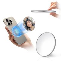 Universalus magnetinis asmenukių veidrodis telefono galinei kamerai Universalus telefono asmenukių veidrodžio pakaitas sidabras