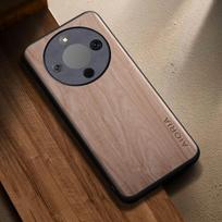 Case For Honor X9D X9C X9B X9A X8C X8B X8A X7D X7C X7B X7A X6C X6B X6A X5B Capa funda wooden pattern pu leather cover coque Honor X9D tamsiai mėlyna spalva