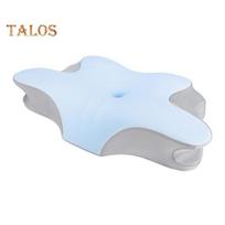 Atminties putplasčio pagalvė Lėtai atsimušanti elastinga kaklo skausmą malšinanti vėsinimo technologija Miego pagalvė Didelio tankio atrama Kvėpuojanti, plaunama šoninė nugara 10cm mėlyna