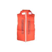 Stone Island FW23 Marina serijos spalvų blokų dygsniuotas su gobtuvu ir užtrauktuku liemenė vyriška liemenė Oranžinė 7915G09X2-V0037 S