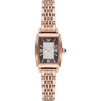 Emporio Armani Gianni T-Bar Sidabrinis Rožinio aukso Spalvos Moteriškas Kvarcinis Laikrodis AR11407 sidabras
