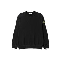 Stone Island FW22 Laisvo kirpimo vienspalvis apvalios apykaklės džemperis Vyriškas džemperis Juodas 771561720-V0029 XXL