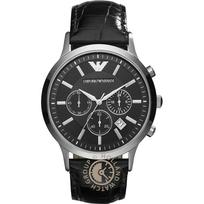 Emporio Armani Renato Juodos Odos Vyriškas Kvarcinis Chronografas su Data AR2447 juoda