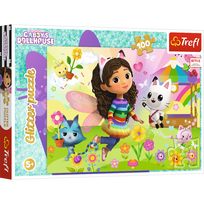 TREFL GABBY´S DOLLHOUSE Blizgantis dėlionė, 100 det.
