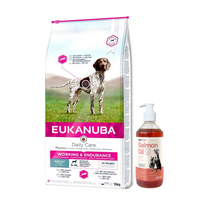 EUKANUBA Platinum Performance Working & Endurance 15kg + LAB V Lašišų aliejus šunims ir katėms 500ml