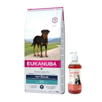 EUKANUBA Adult Rottweiler 12kg + LAB V Lašišų aliejus šunims ir katėms 500ml
