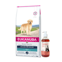 EUKANUBA Adult Golden Retriever 12kg + LAB V Lašišų aliejus šunims ir katėms 500ml