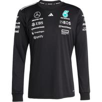 Adidas X Mercedes-Amg Petronas F1 Collaboration Team Ss25 Motorsport Driver Comfortable Pullover Long Sleeve Sweatshirt Men sweatshirt Black JW5364 L