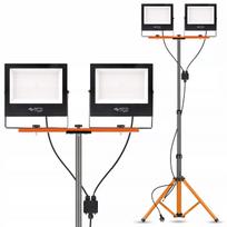 Statybinė lempa, Rinkinys LED prožektorių su trikoju 2x100W, statybinis, darbui, galingas