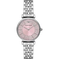 Emporio Armani Gianni T-Bar Rožinis Nerūdijančio Plieno Moteriškas Kvarcinis Laikrodis AR11686 rožinė