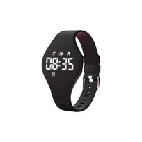 LED Digital Vibrating Alarm Clock with Running Pedometer Silent Wristband  Children balta