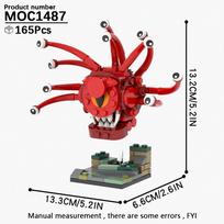 MOOXI Žaidimų serija MOC plytų rinkiniai Dungeons & Dragons Mimic Beholder Suaugusiems Modelis DIY konstravimo kaladėlės Vaikams žaislai Vaikams Dovanų