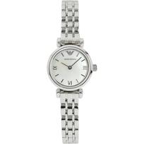 Emporio Armani Gianni T-Bar Mini Mother of Pearl Metal Silver Ladies Quartz Watch AR1763 perlamutro spalvos