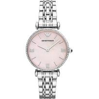 Emporio Armani Gianni T-Bar Motinos perlas Nerūdijantis plienas Moteriškas kvarcinis laikrodis AR1779 perlamutro spalvos