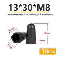 10 VNT Prailginta veržlės kepurėlė Šešiakampė veržlė M6 M8 M10 M12PE Plastikinės veržlių apsauginės kepurėlės Šešiakampio varžto apsauginis movas