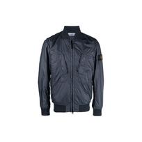 Stone Island Ss23 Vienspalvis Logotipo Lopas Užtrauktukas Ilgomis Rankovėmis Striukė Vyriškos striukės Vidurnakčio Mėlyna 781542125-V0020 L