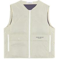 Stone Island FW24 Marina Series Letter Print Zipper Side Pocket Casual Down Vest Men vests Butter-Yellow 8115G11X1-V0035 L