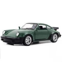 1/36 mastelio Porsche 911 Turbo žaislinio automobilio modelis, lydinio liejinys, retro lenktyninis su atitraukiamu mechanizmu, mastelio modelio automobilio žaislas berniukui dovanai, kolekcijai žalia