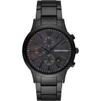 Emporio Armani Renato Juodo Metalo Juodas Vyriškas Kvarcinis Chronografas Laikrodis AR11275 juoda