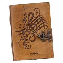 Handmade Genuine Leather Journal Premium Antique Lock Closure 200 Handmade Brown Pages