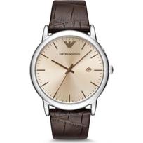 Emporio Armani Luigi Smėlio Rudo Odos Vyriškas Kvarcinis Analoginis Laikrodis AR11096 smėlis
