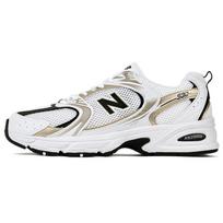 New Balance Nb 530 serijos Retro patogūs tinklelio audinio sintetinės odos žemi kasdieniai bėgimo batai Unisex sportbačiai Balti Juodi MR530UNI 41.5