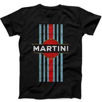 Retro Martini Racing Car Logo Retro Dovana Marškinėliai Juodi Marškinėliai 484 Unisex Marškinėliai L