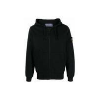 Stone Island Ss23 Vienspalvis Logotipas Mikro Ženkliukas Su Gobtuvu Džemperis Unisex Džemperis Juodas 101564251-V0029 M